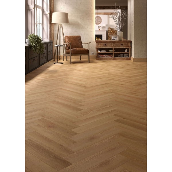 Sol Stratifié Bâton Rompu, 10mm : 452 Chêne Miel