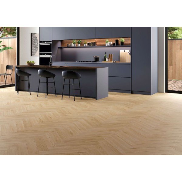 Sol Stratifié Bâton Rompu, 10mm : 904 Chêne Doha