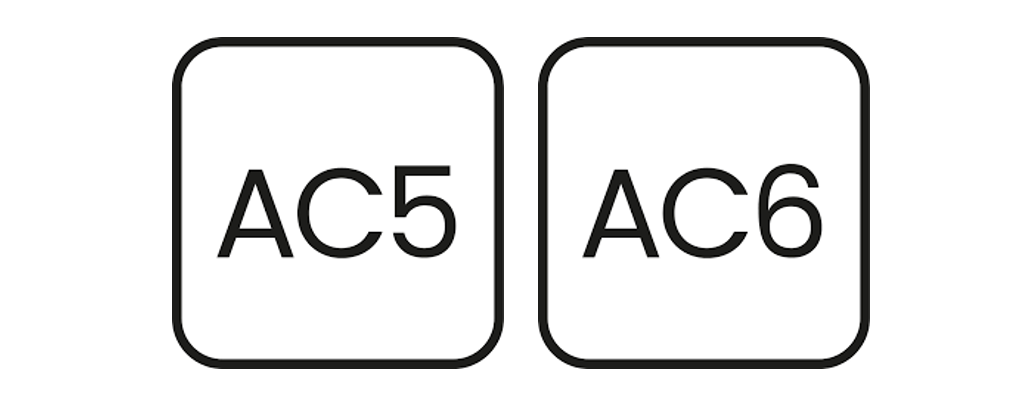 Pictogramme résistance à l'abrasion AC5 AC6